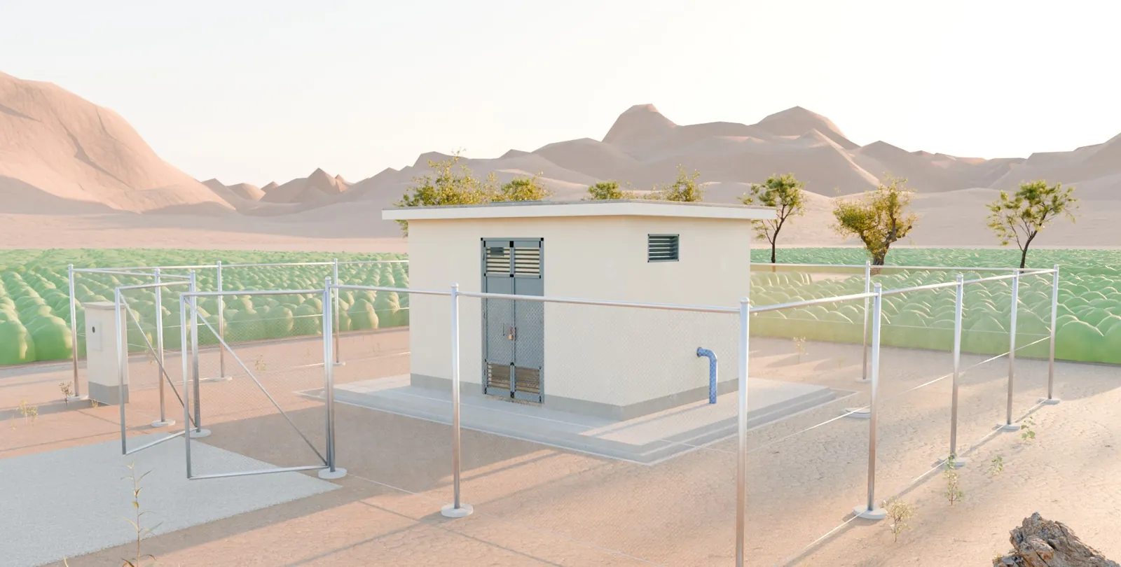 Caseta de bombeo y pozo tubular | Proyecto de diseño · Da Vinci Construction